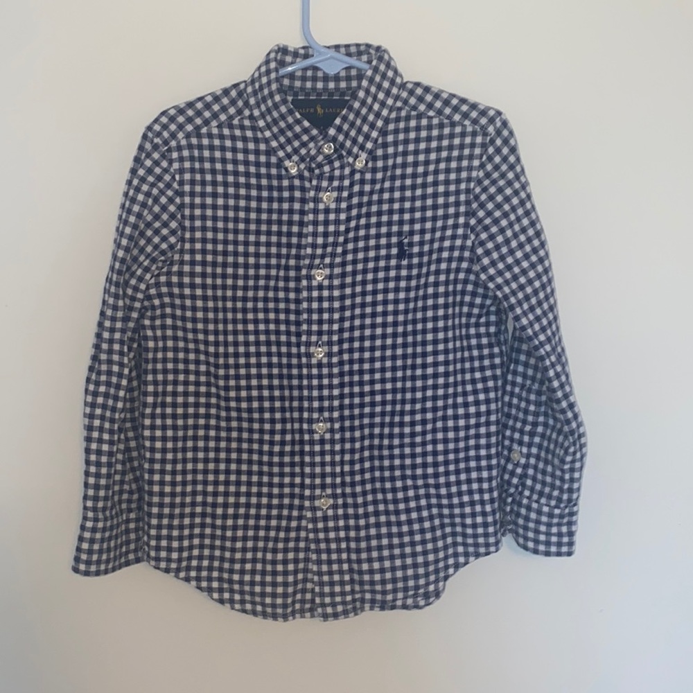Ralph Lauren Gingham Cotton Poplin Button Down